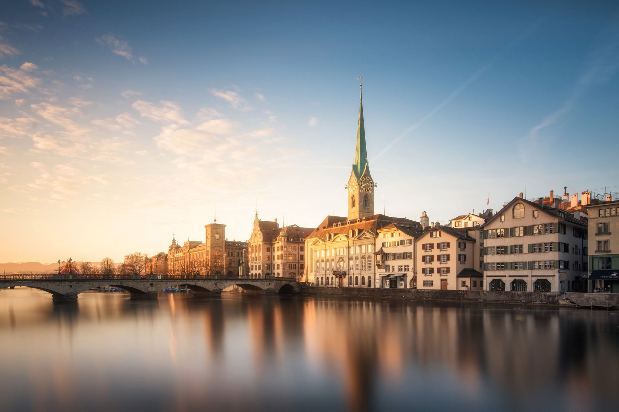 Zurich om morgenen