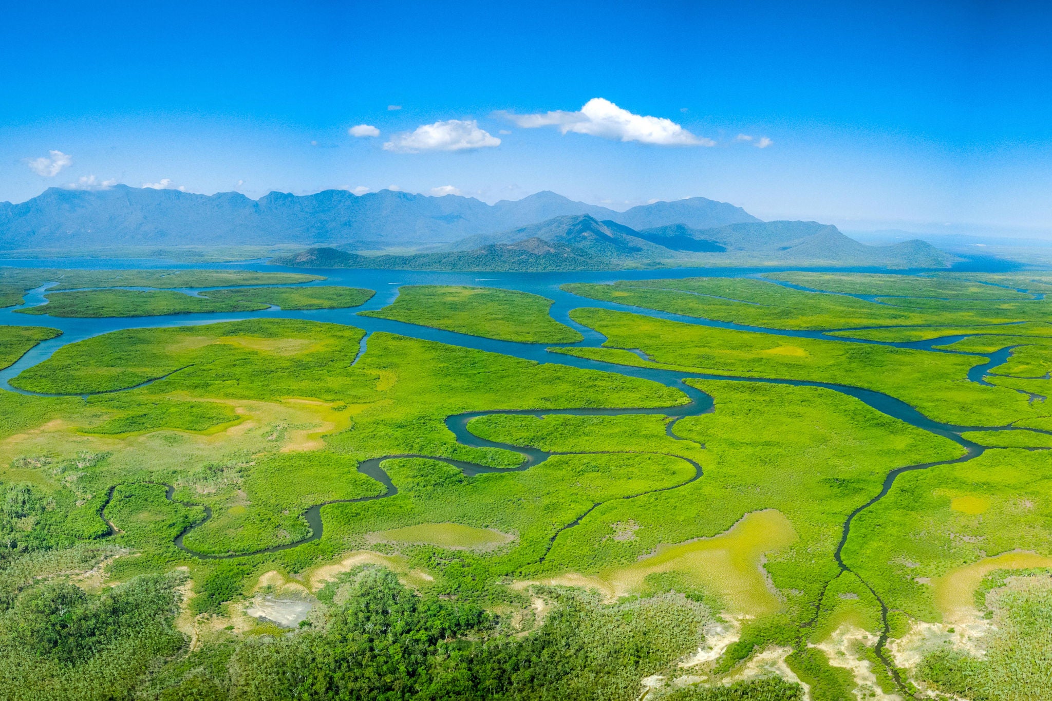 Meandering rivers and mangroves of Hinchinbrook Island