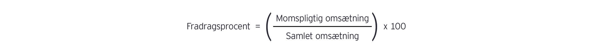 Illustration: Beregning af den delvise fradragsprocent