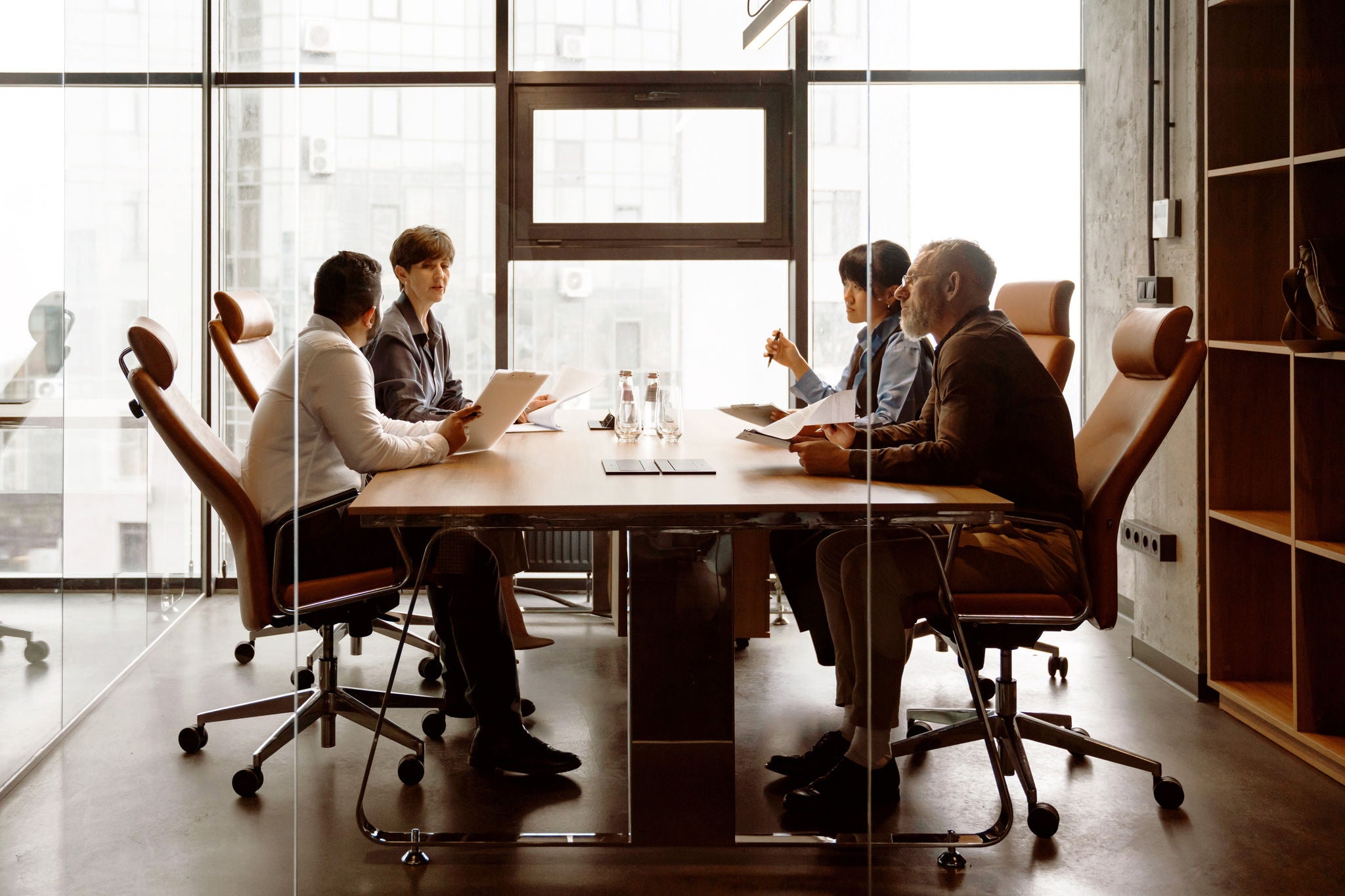 people sitting around the table