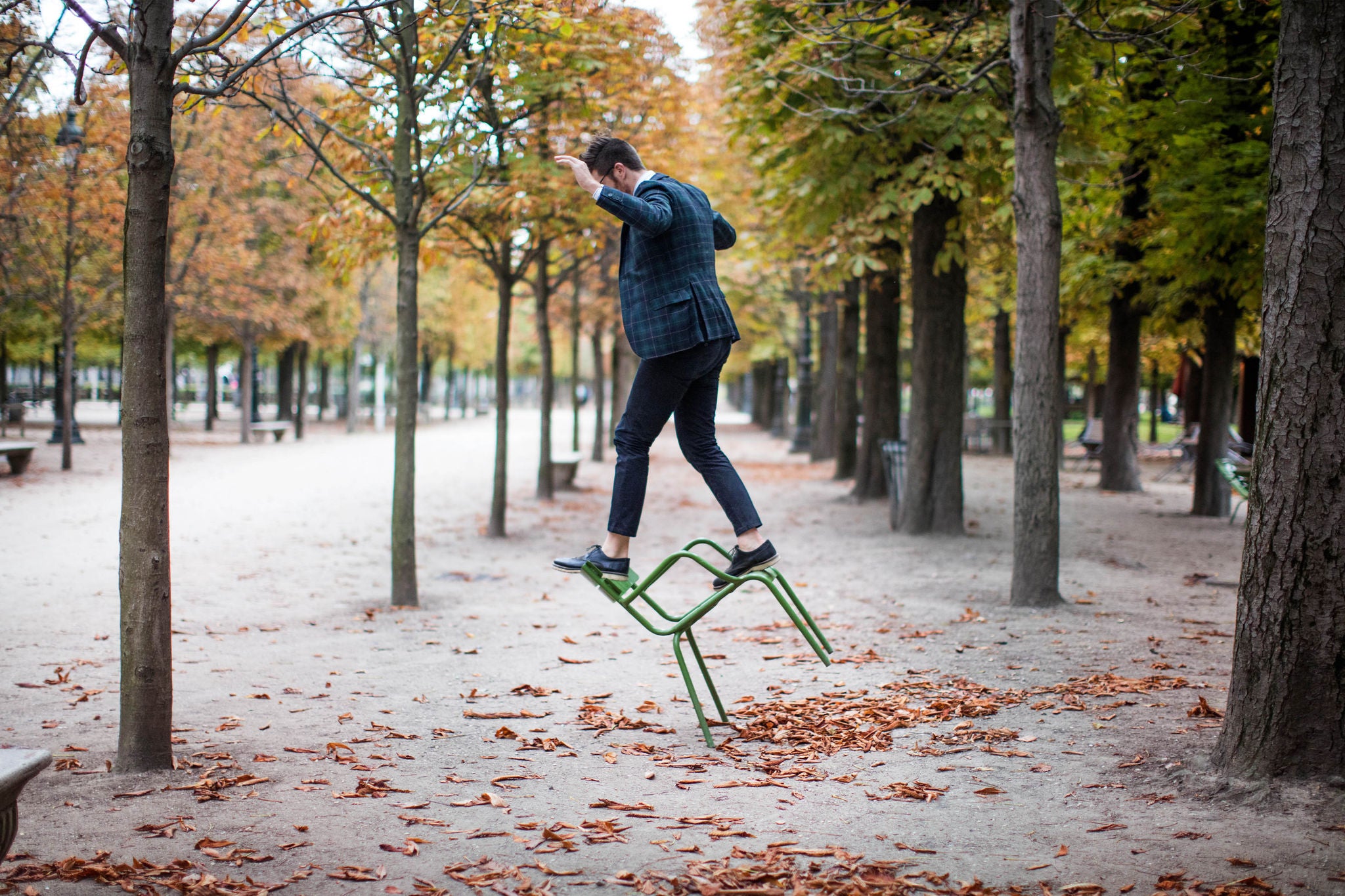 playing on chair