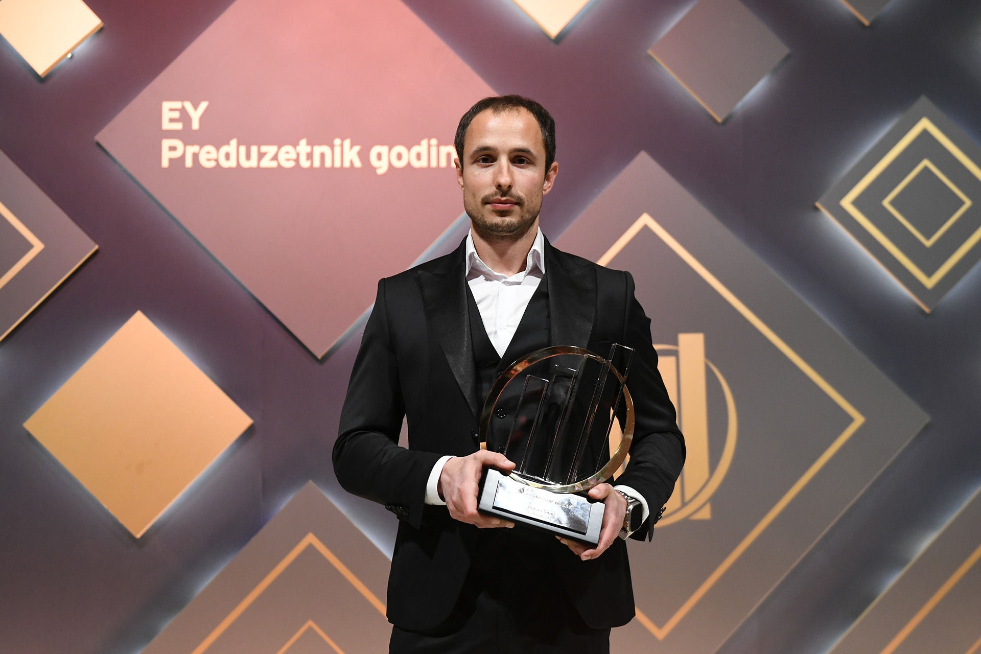 Man receiving an Award