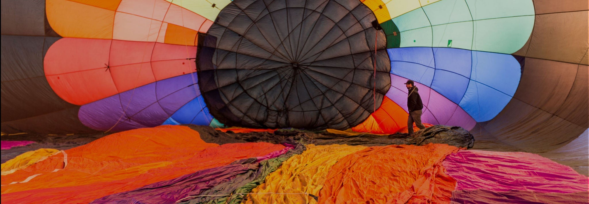 Inside view of parachute