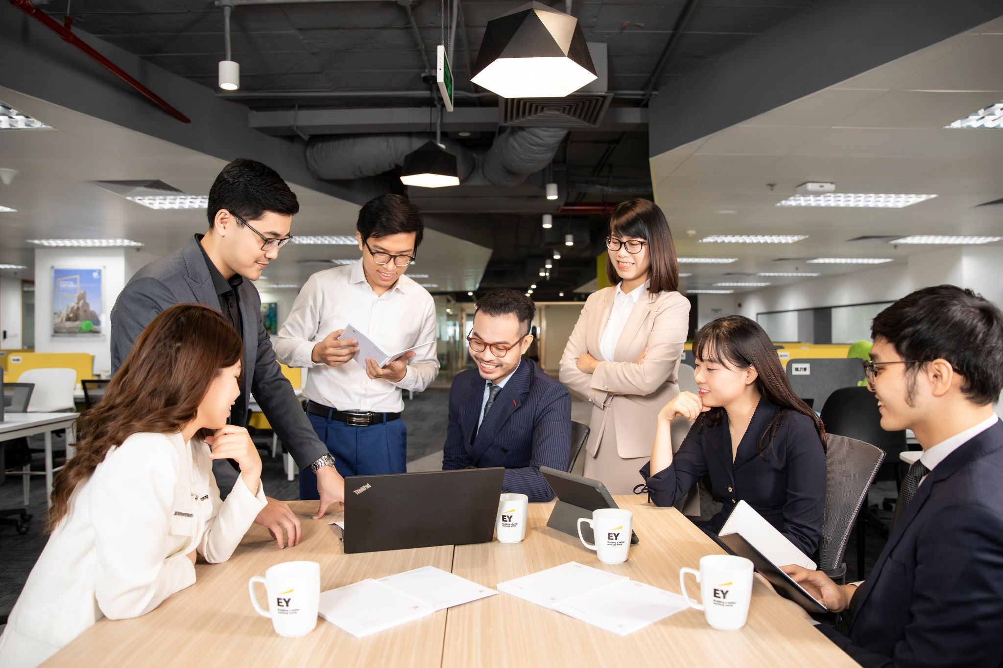 Employees discussing in meeting