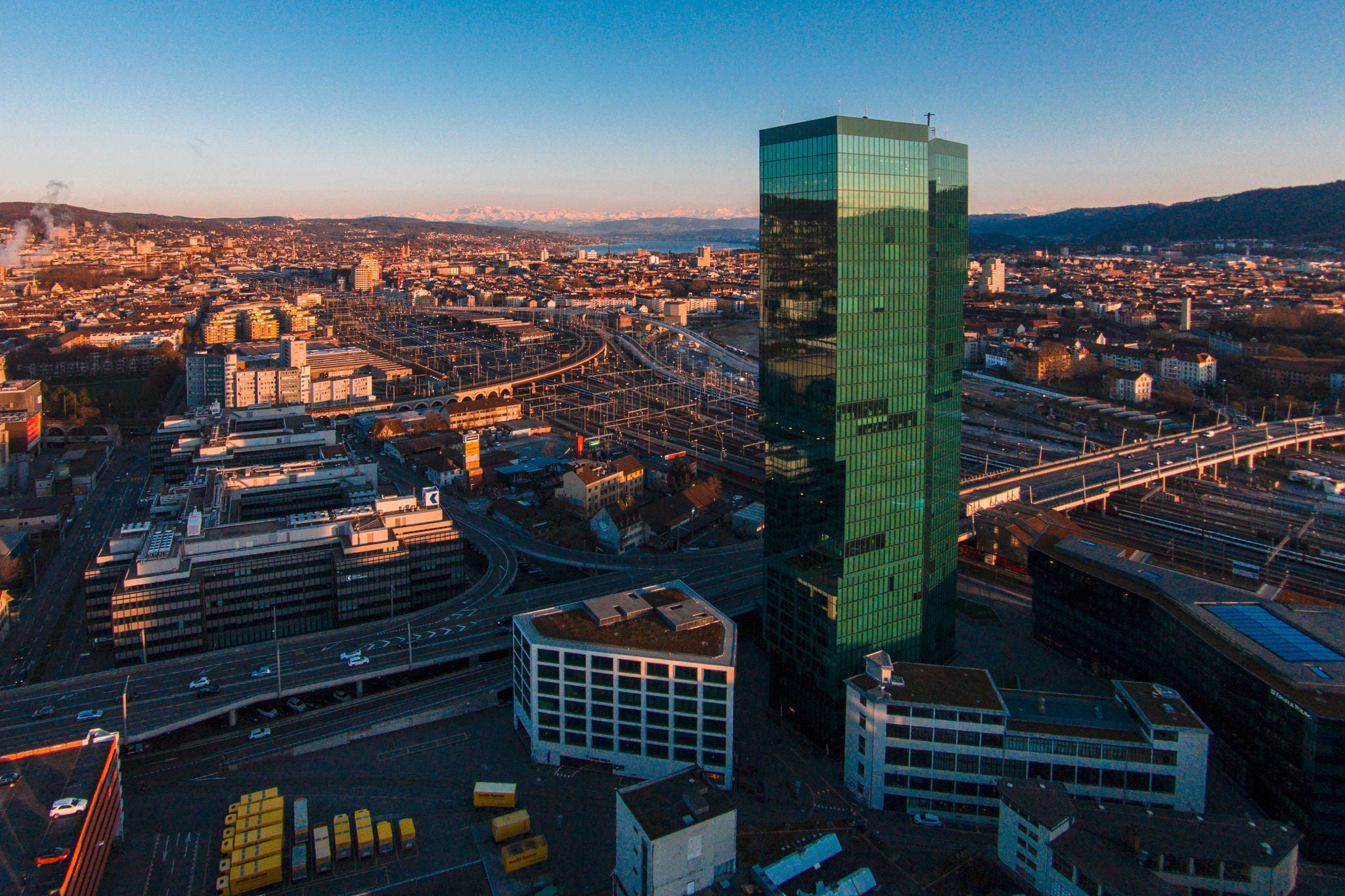 ey aerial building view