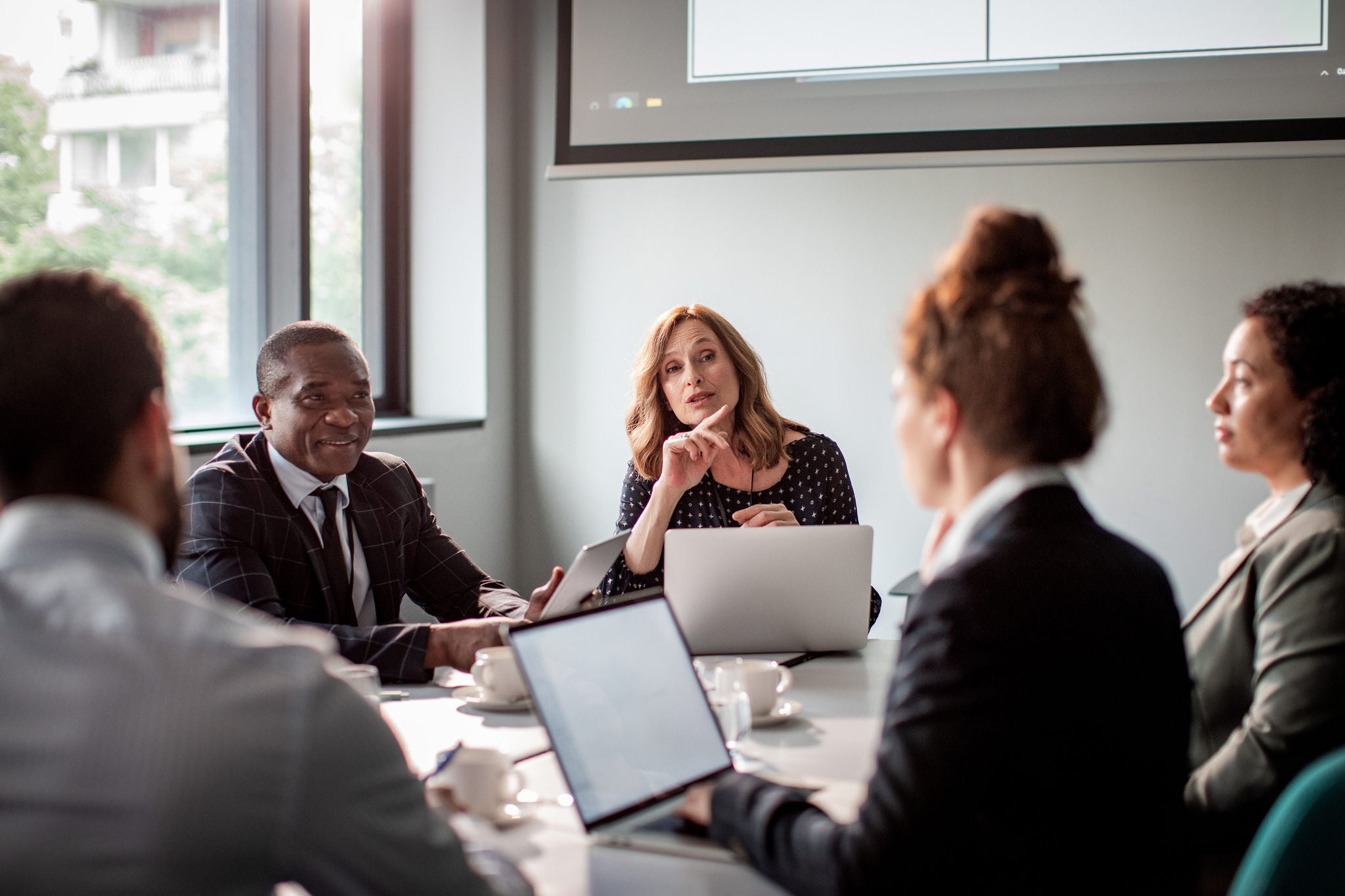 Diverse business people meeting