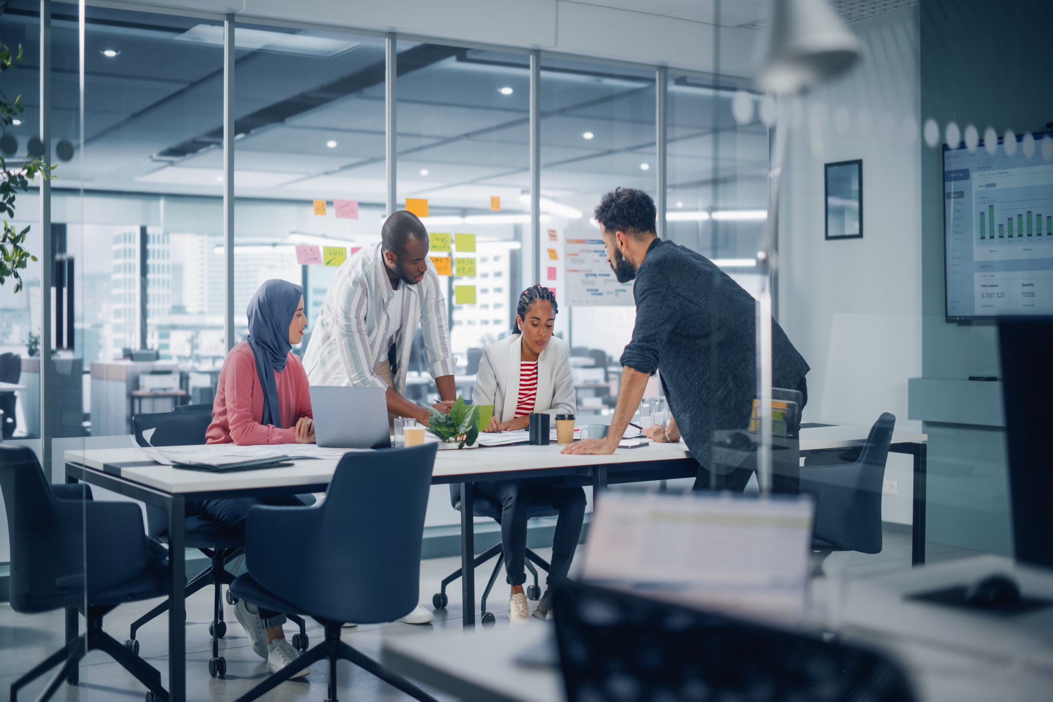 Multi-Ethnic Office Conference Room Meeting