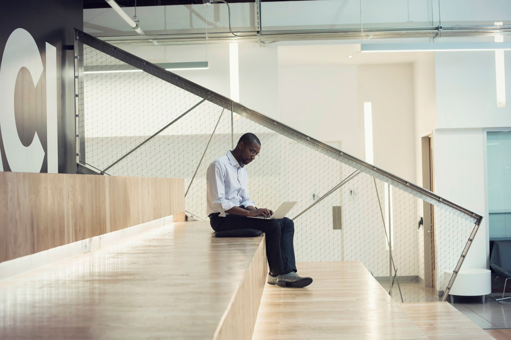 Man working outside the office