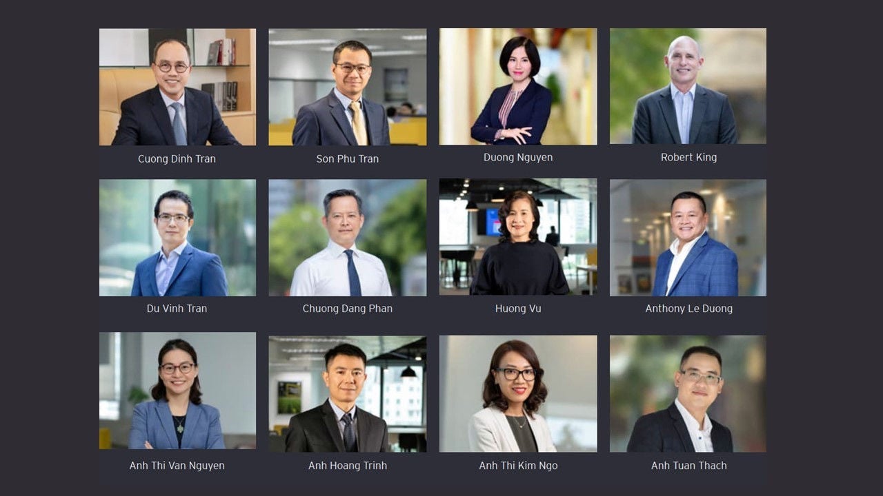 Profile images of Business professionals in a gallery