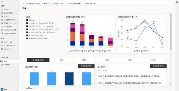 図6：Governanceの領域（違反から一部抜粋）