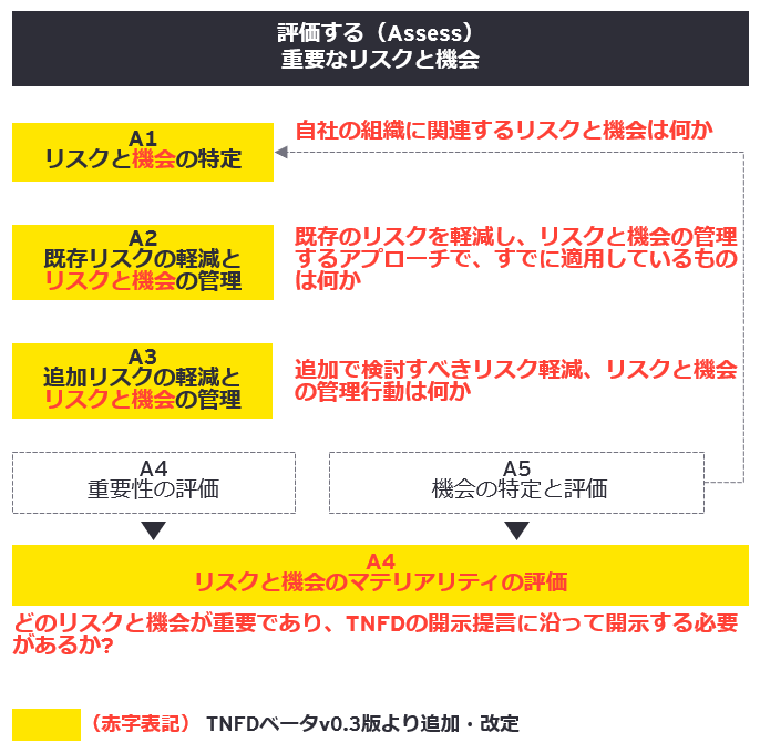 図1　TNFDベータv0.3版評価フェーズの変更点