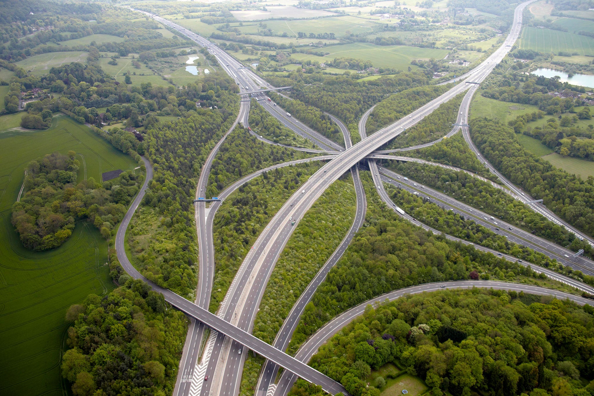 Överblick över motorväg