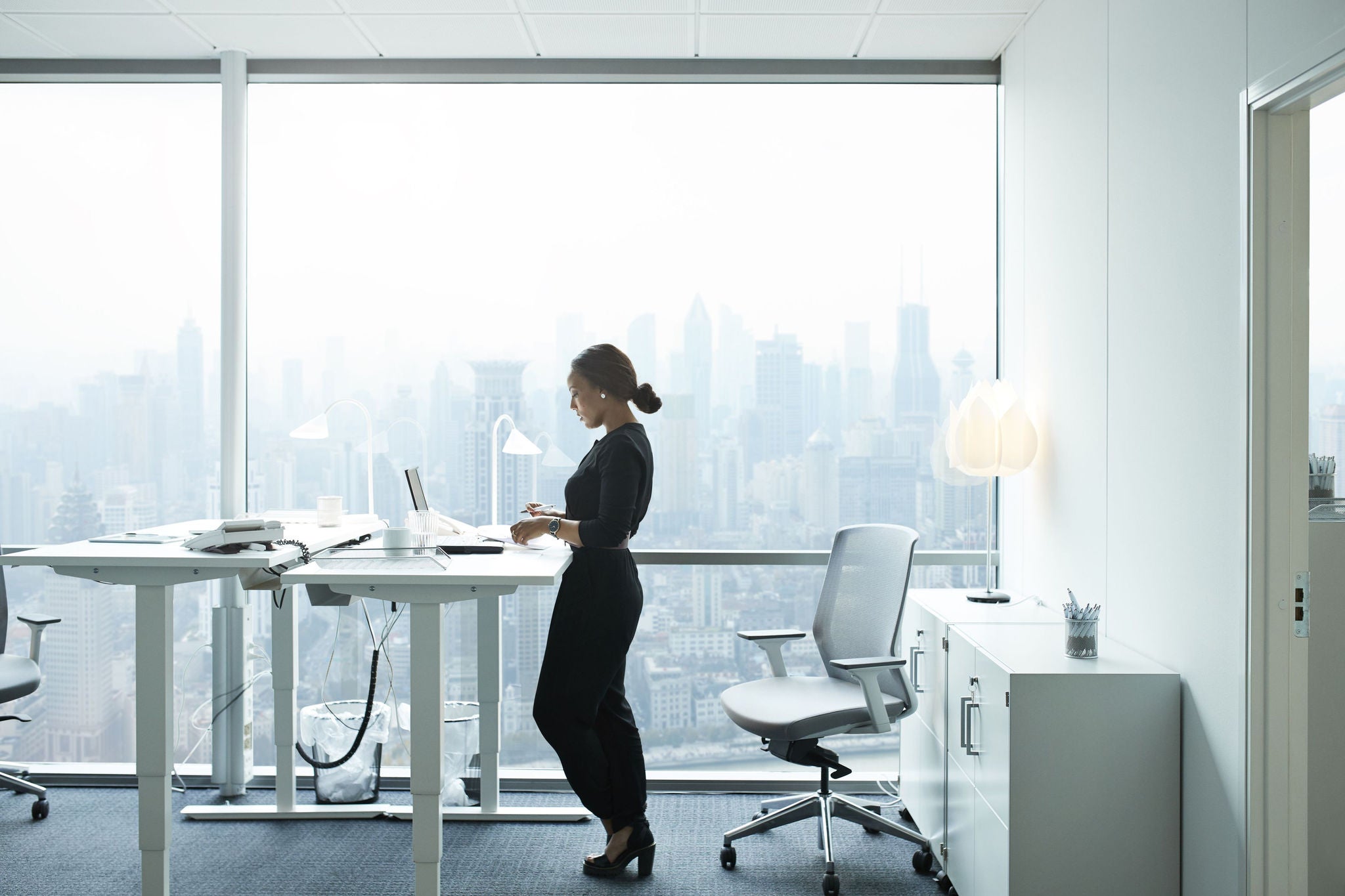 Business women working in an office room