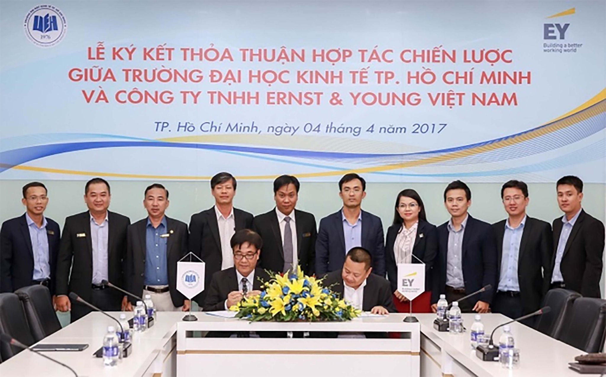 Photograph of business professionals in conference room