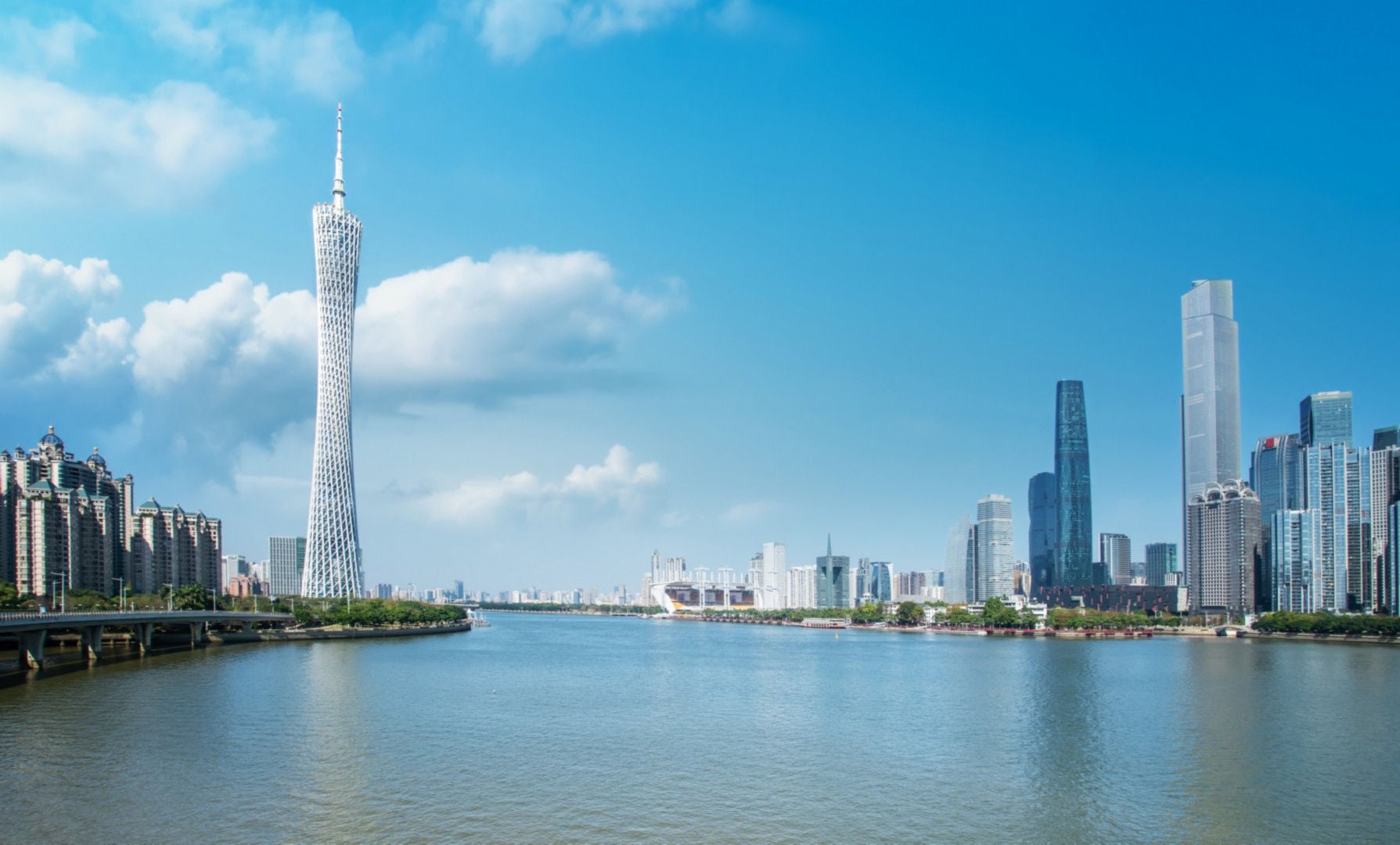 Guangzhou Canton Tower skyline view