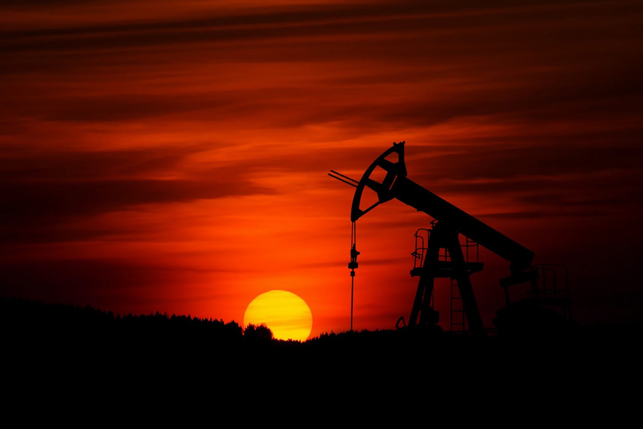 EY Sunset on oil field