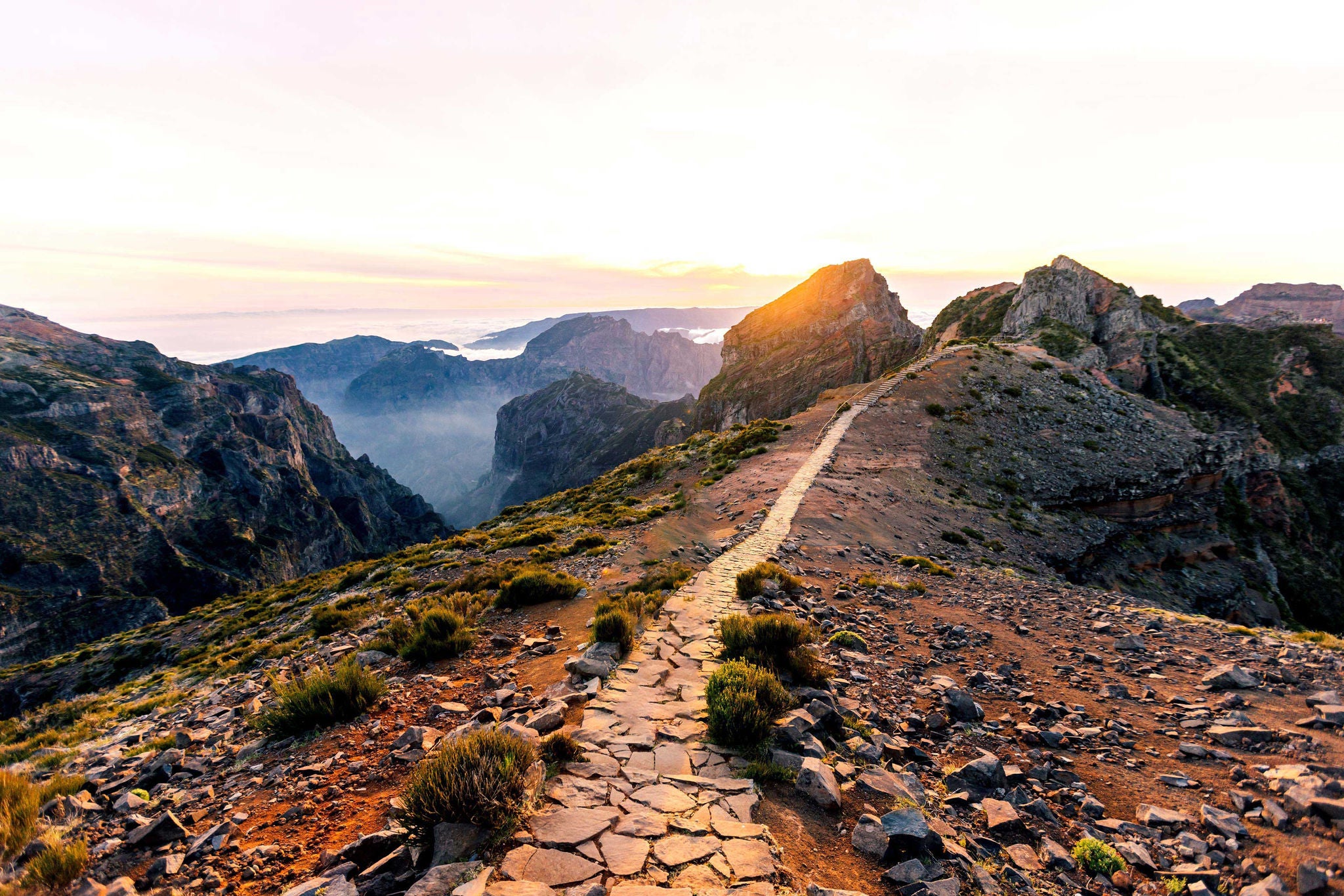 Pico do Arieiro bei Sonnenuntergang