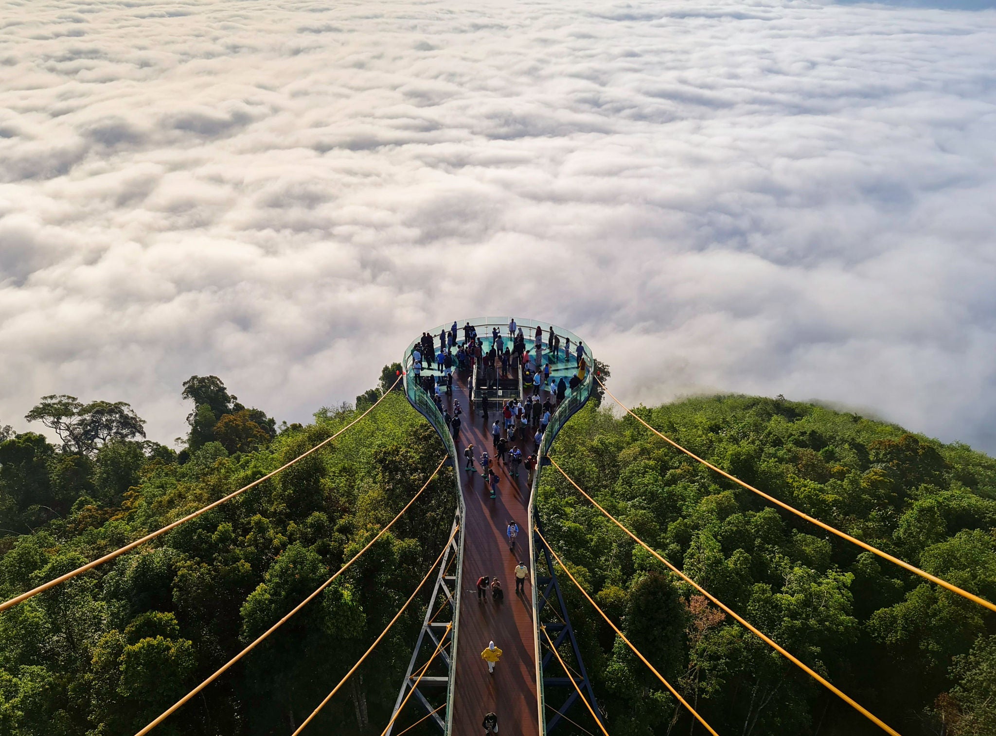 Ai Yerweng Skywalk, the longest skywalk in Southeast Asia in Betong, Thailand. It is an important and famous place of Betong District, Yala Province, Thailand.