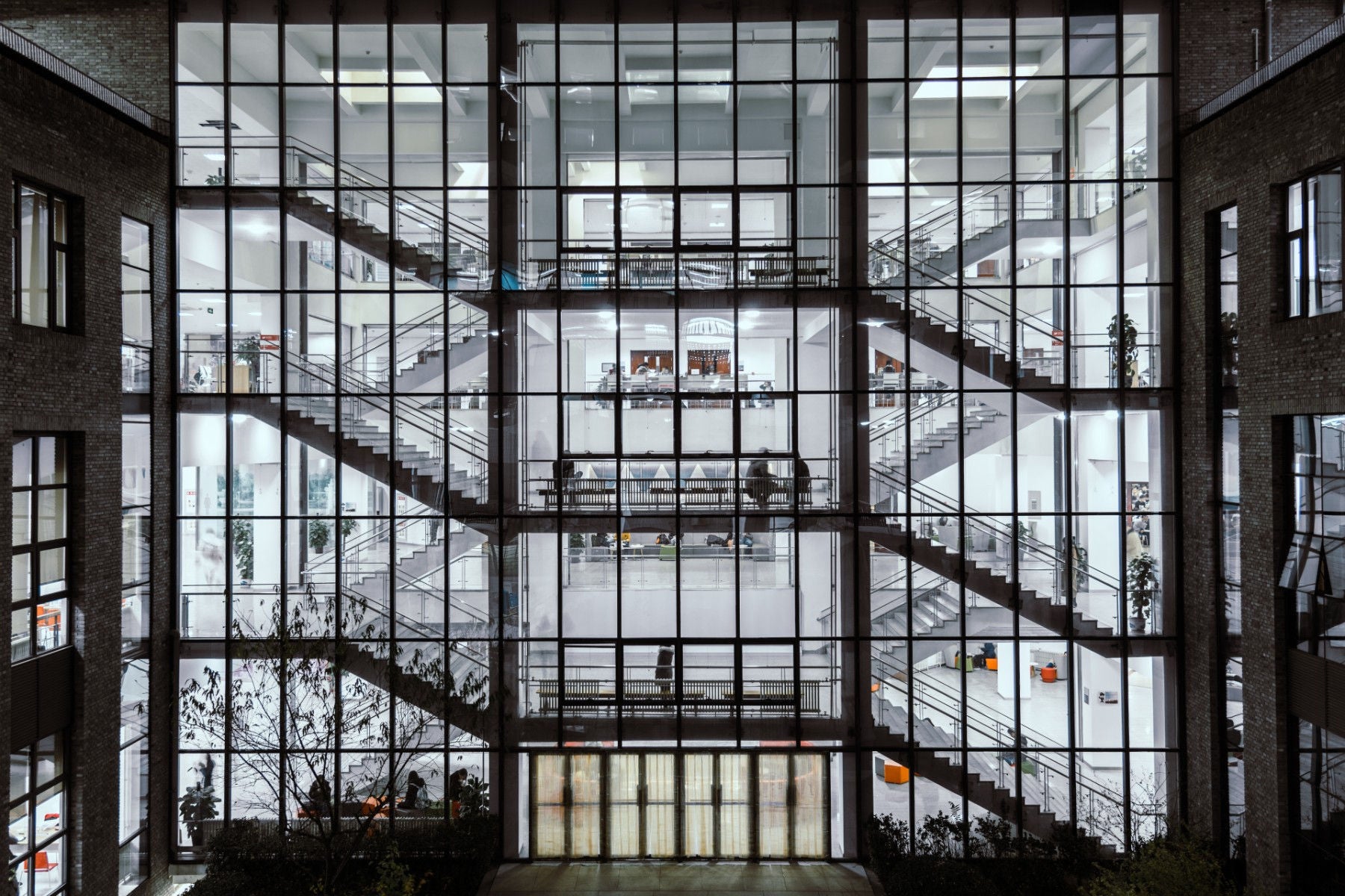 Inside view of office building