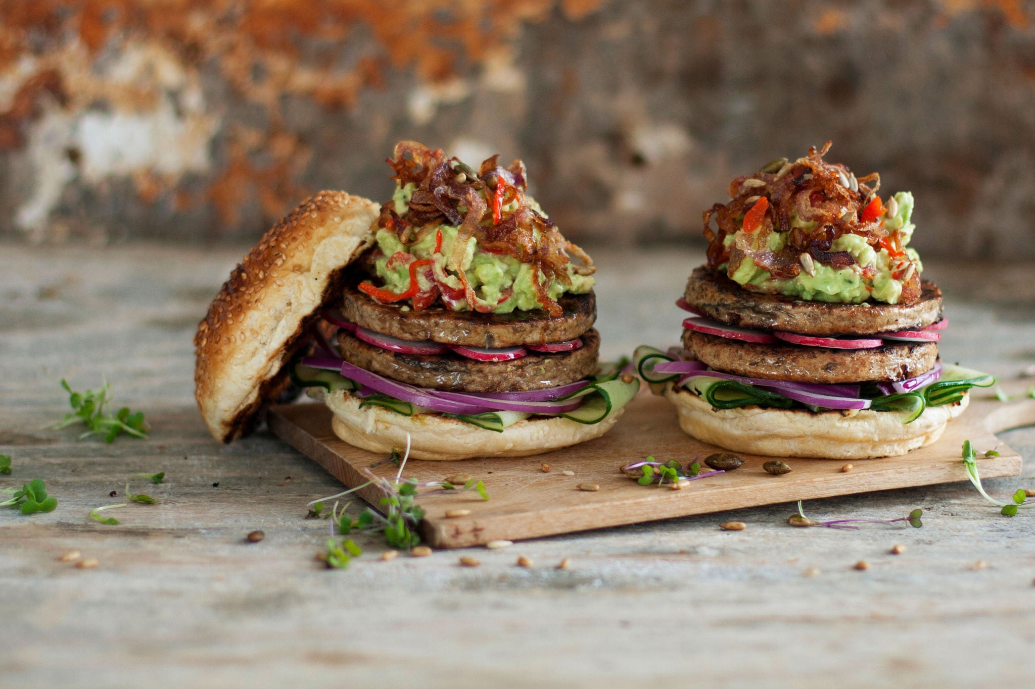 Fry's family foods burger product shot