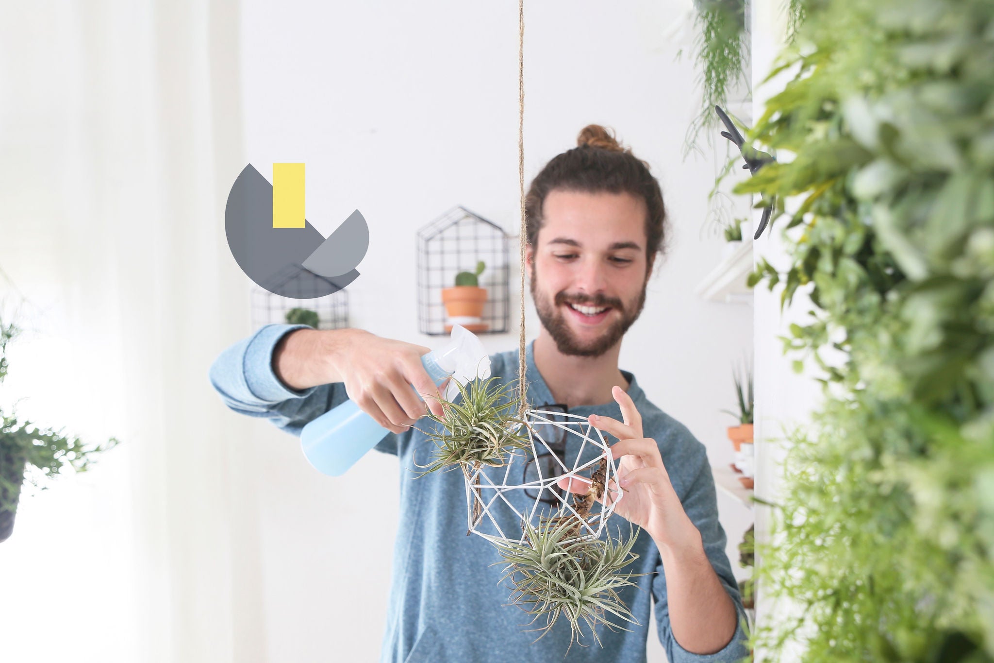 Man gardening at home