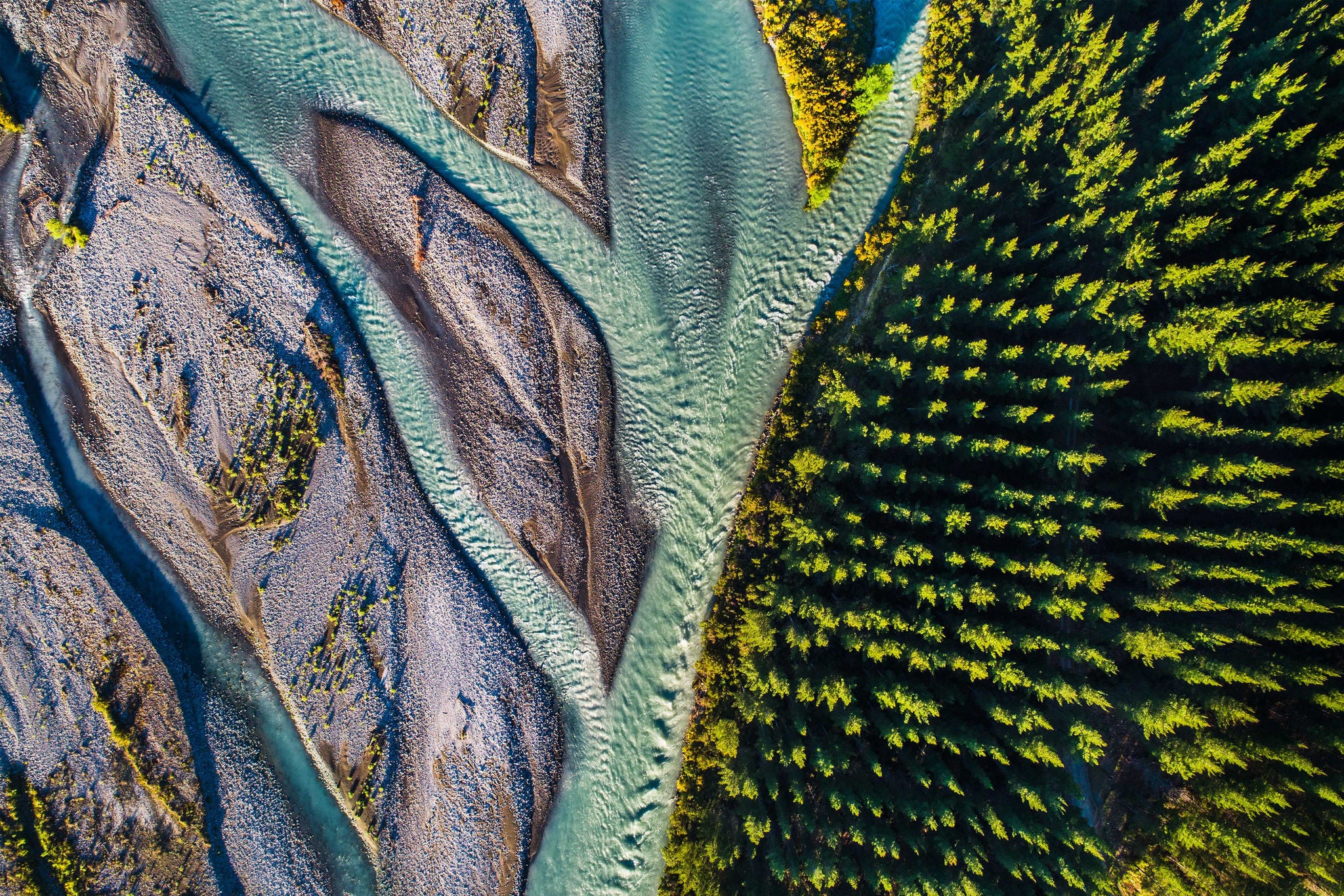 Birds eye View of river