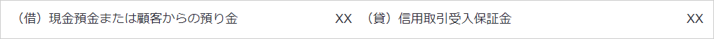 顧客から保証金を受け入れた場合