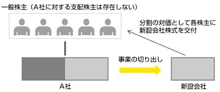 新設分割型分割により切り出す方法　図