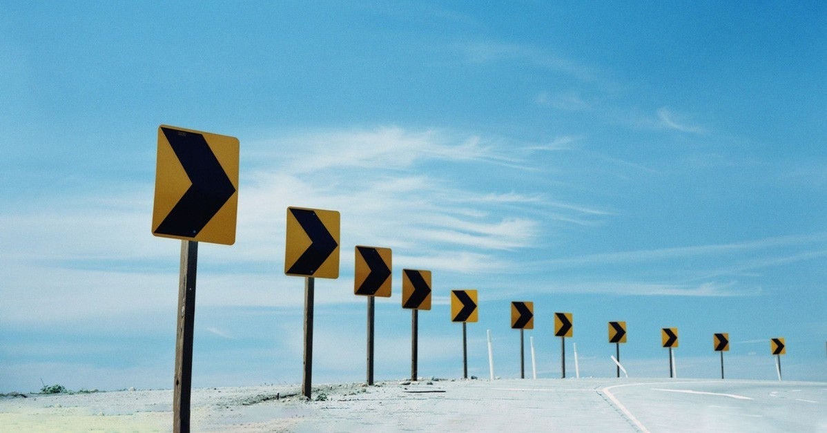 Highway direction boards