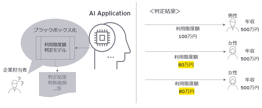 （例2）ブラックボックス化、判断に関する説明の要求