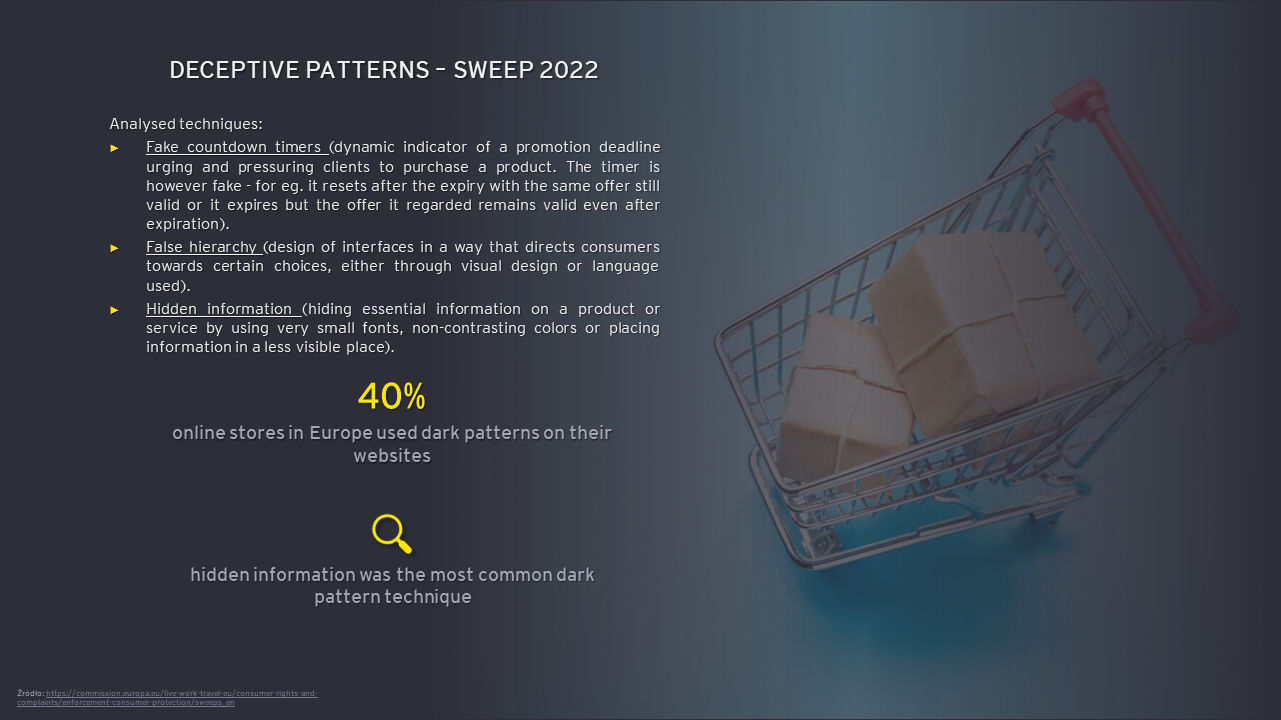 Deceptive patterns on the radar of eu and national institution