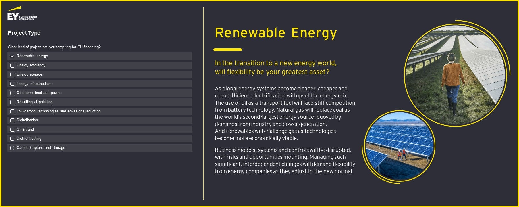 Energy-related type of projects financed via EU funds