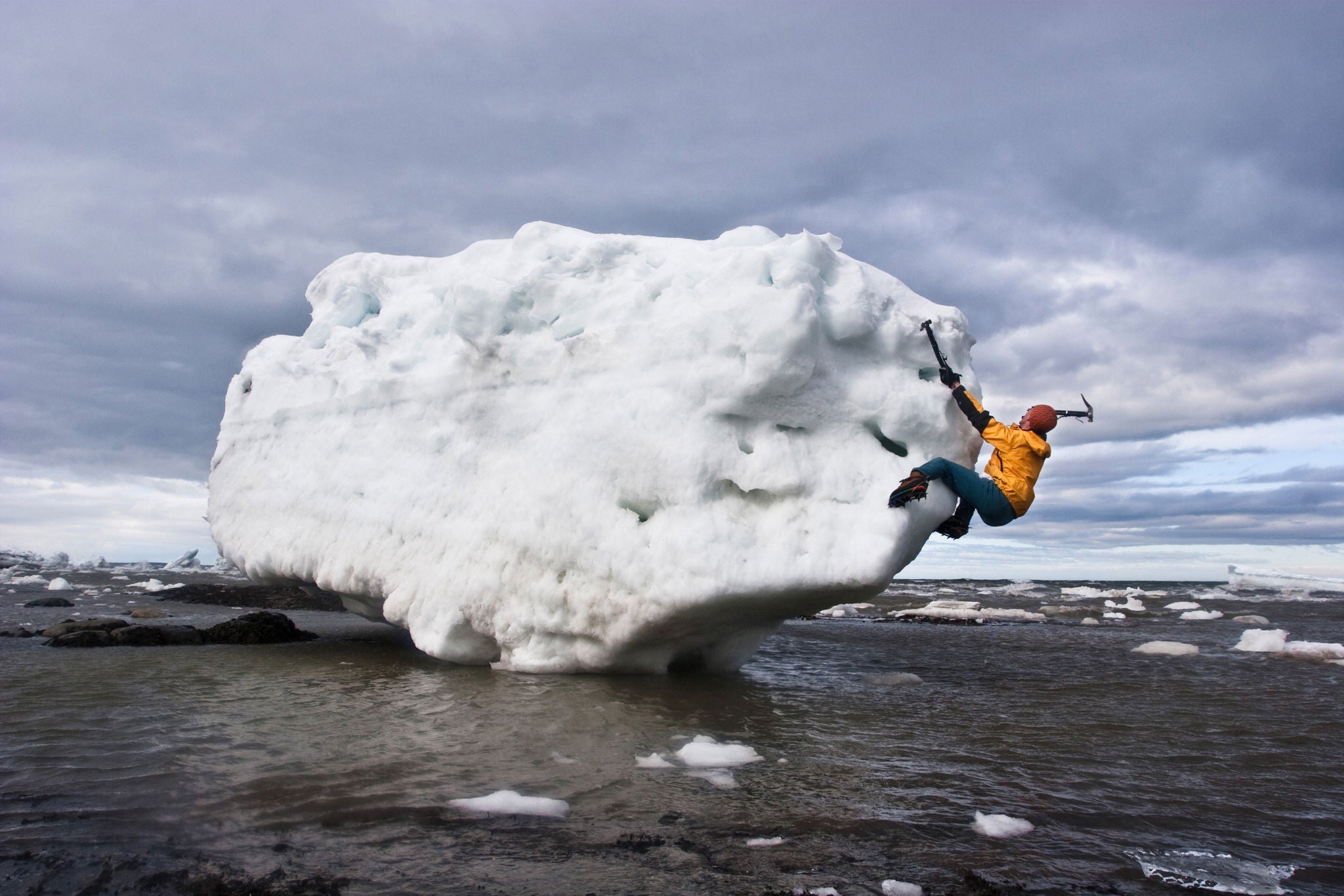 climbing iceberg