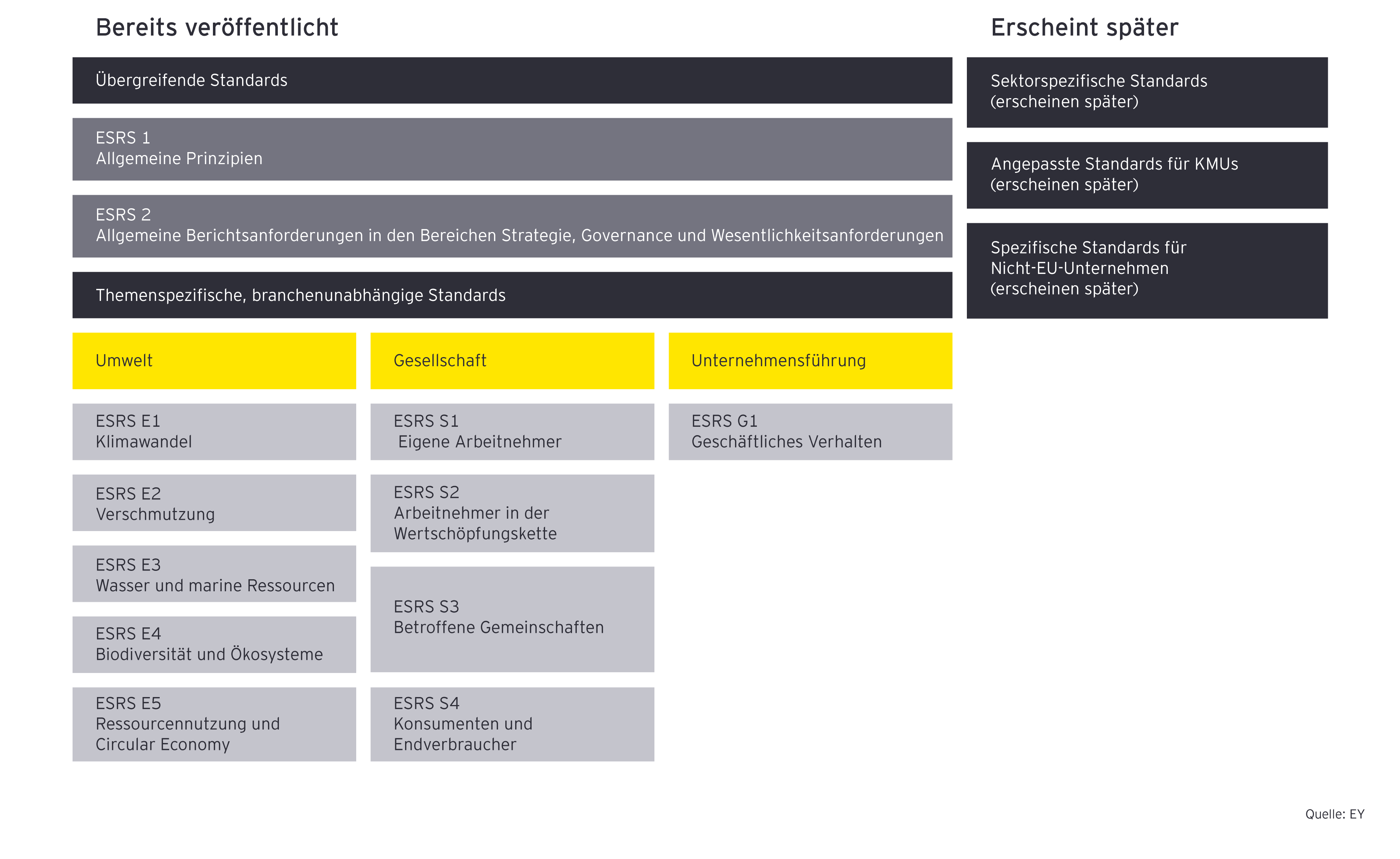 Überblick der ESRS-Berichtsstandards