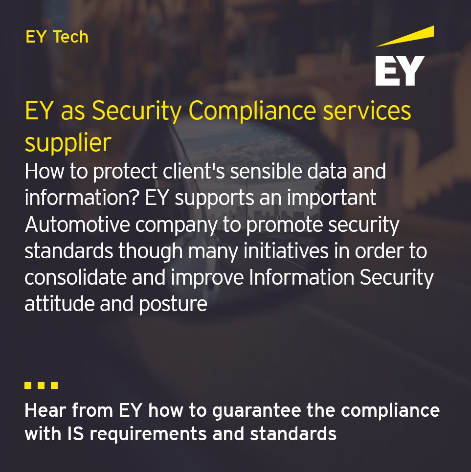 EY as Security Compliance services supplier