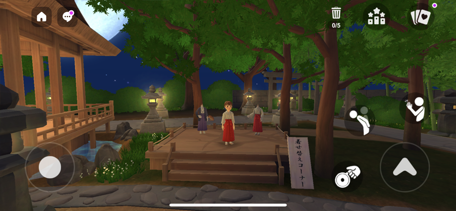 Wearing a shrine maiden kimono in the digital shrine