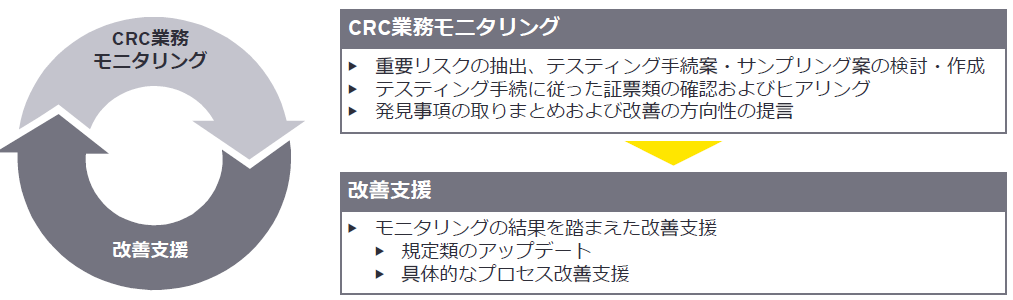 図2：CRC業務モニタリング・コンプライアンス態勢強化支援の流れ