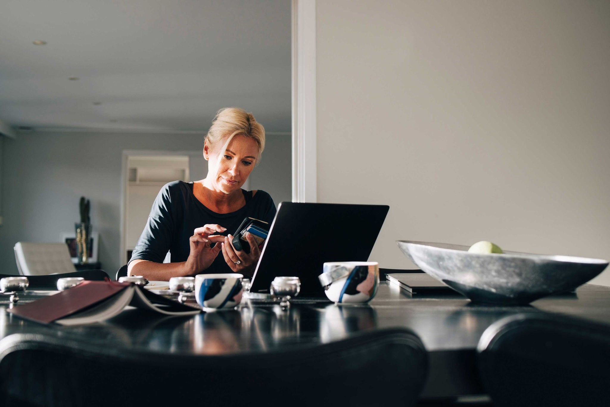 woman using mobile phone