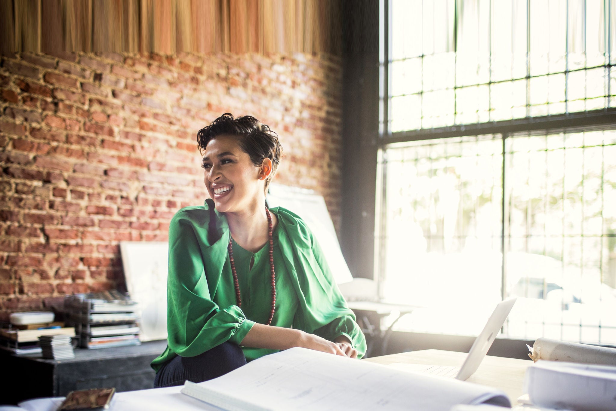 Working women smiling with confidence