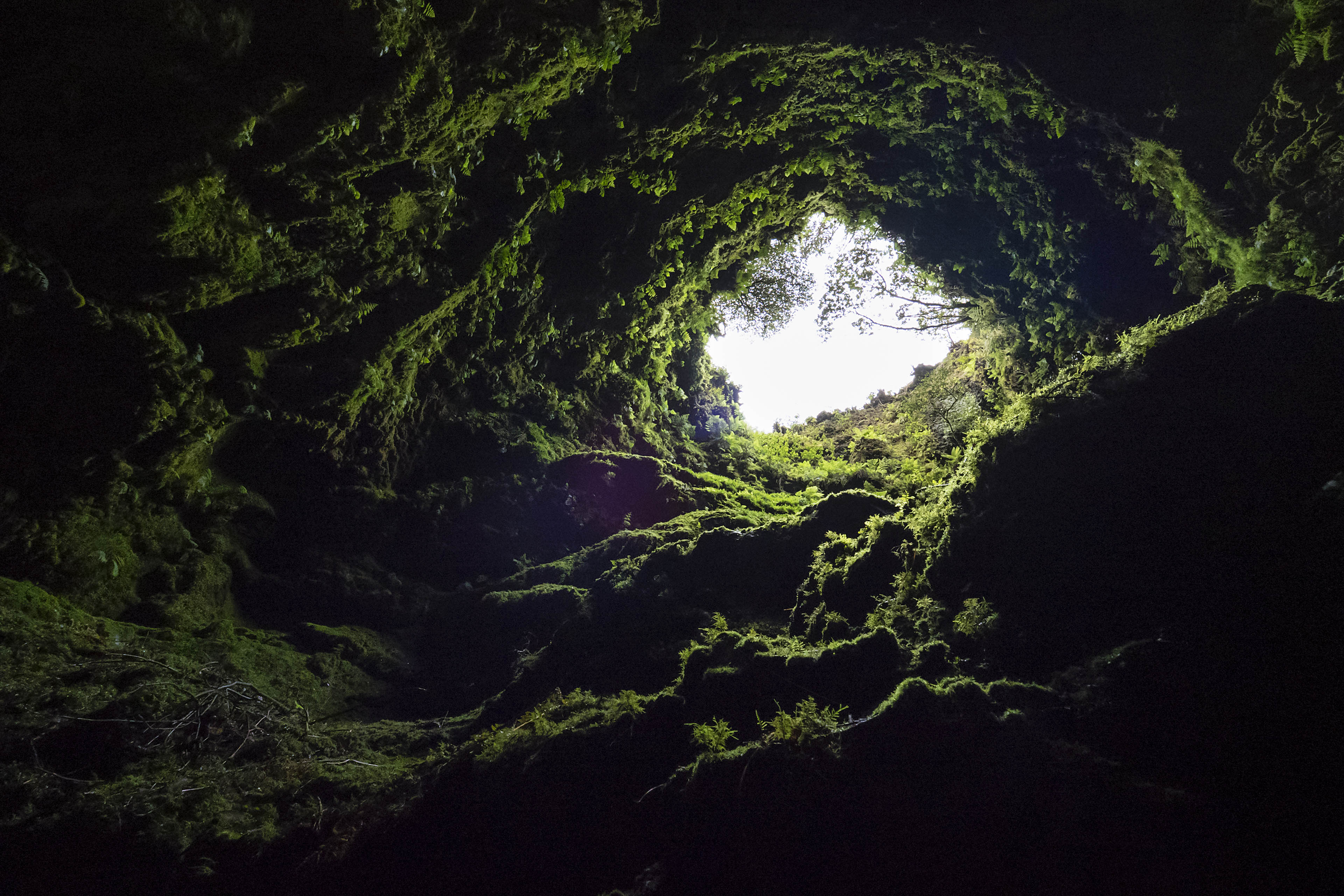 Regional Natural Monument, Algar do Carvão. This volcanic cavern was created during an eruption about 2,000 years ago