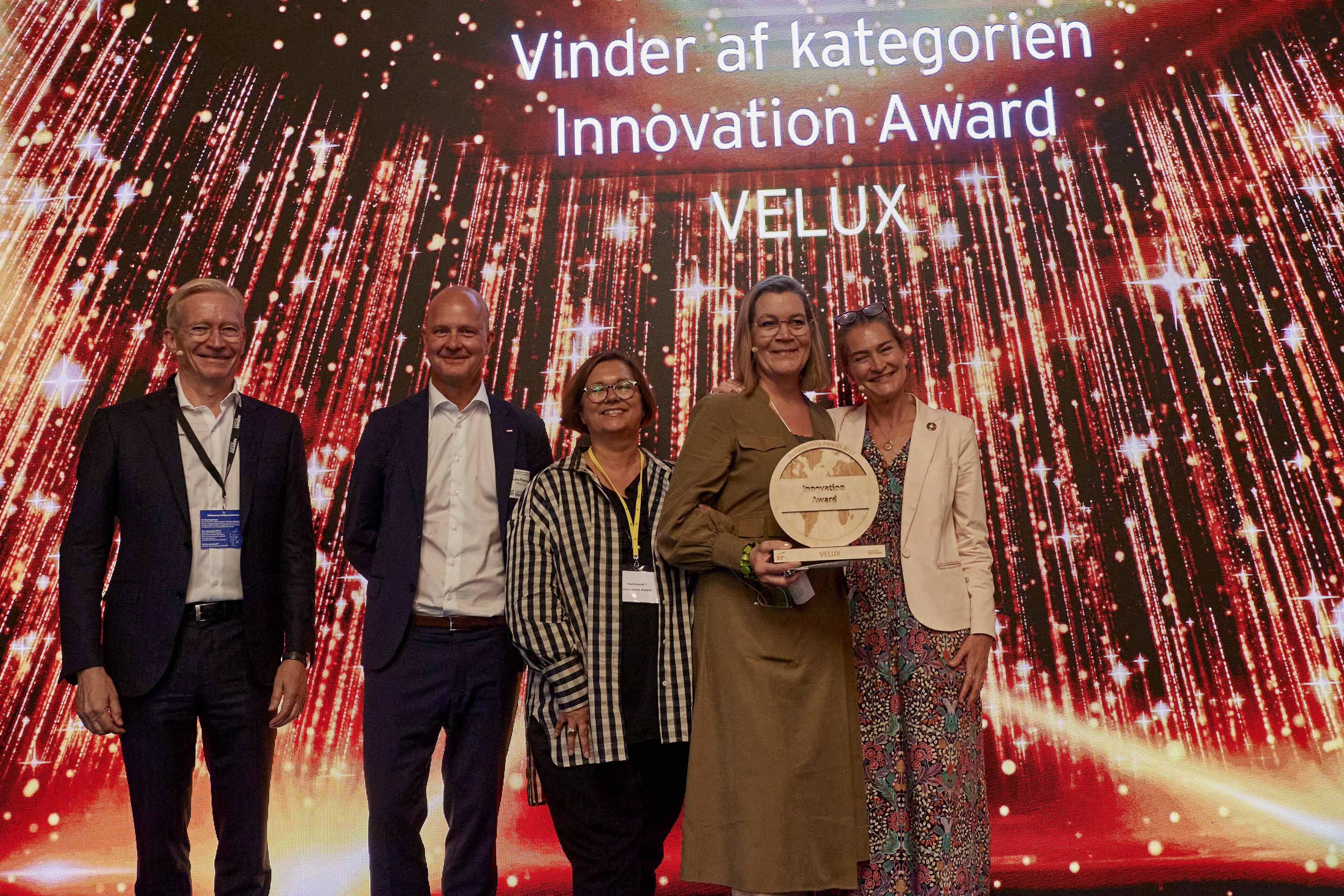 Prisoverrækkelse ved Sustainability Awards - Innovation Award