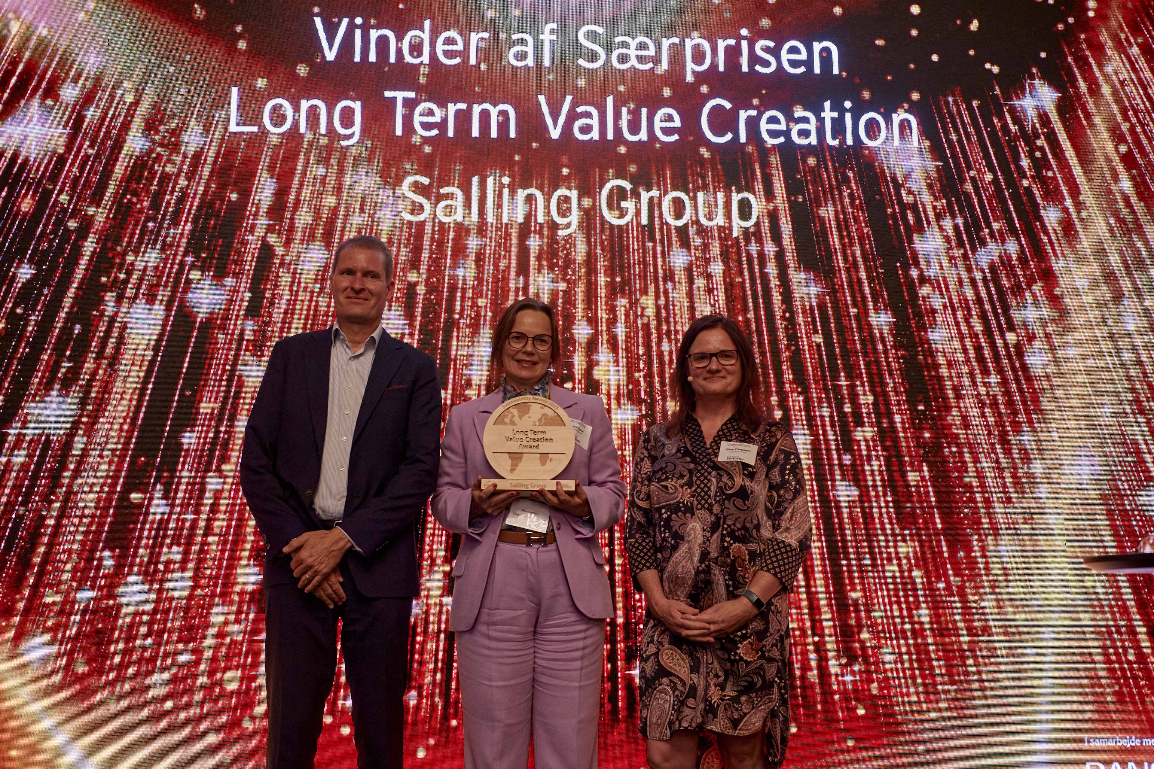 Prisoverrækkelse ved Sustainability Awards - Long Term Value Creation