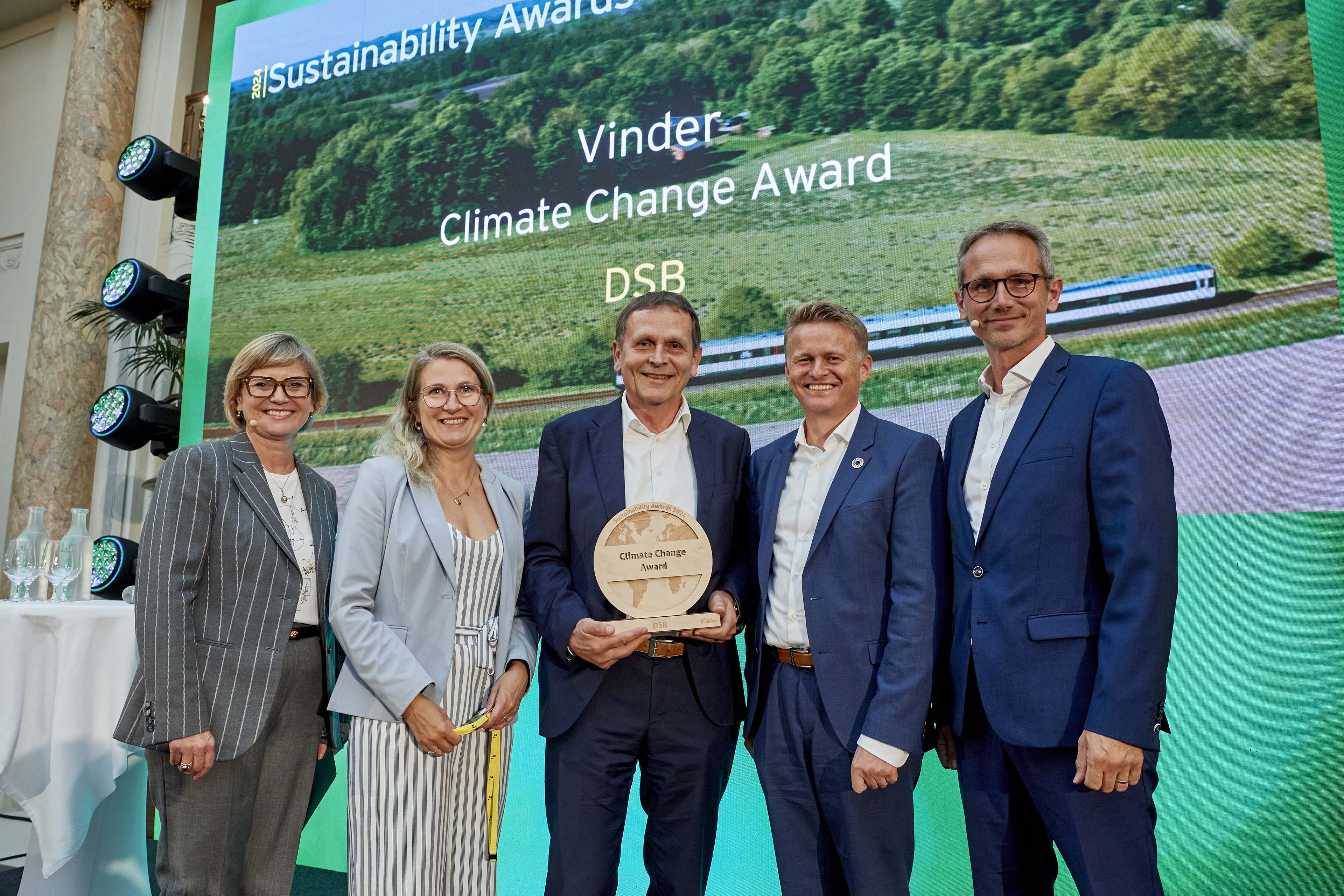 DSB vinder klimapris ved Sustainability Awards 2024