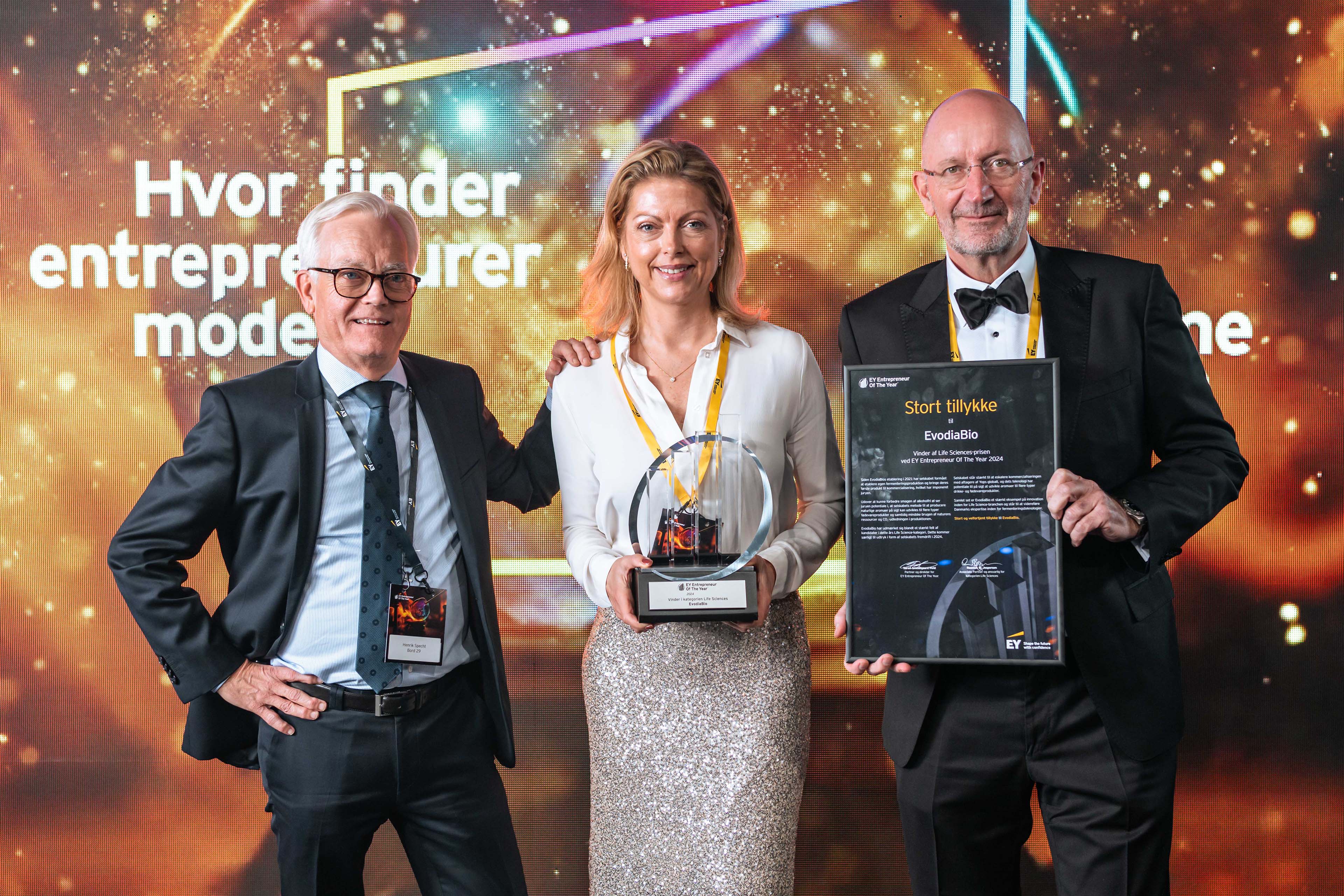 EvodiaBio vinder EY Entrepreneur Of The Year 2024 i kategorien Life Sciences