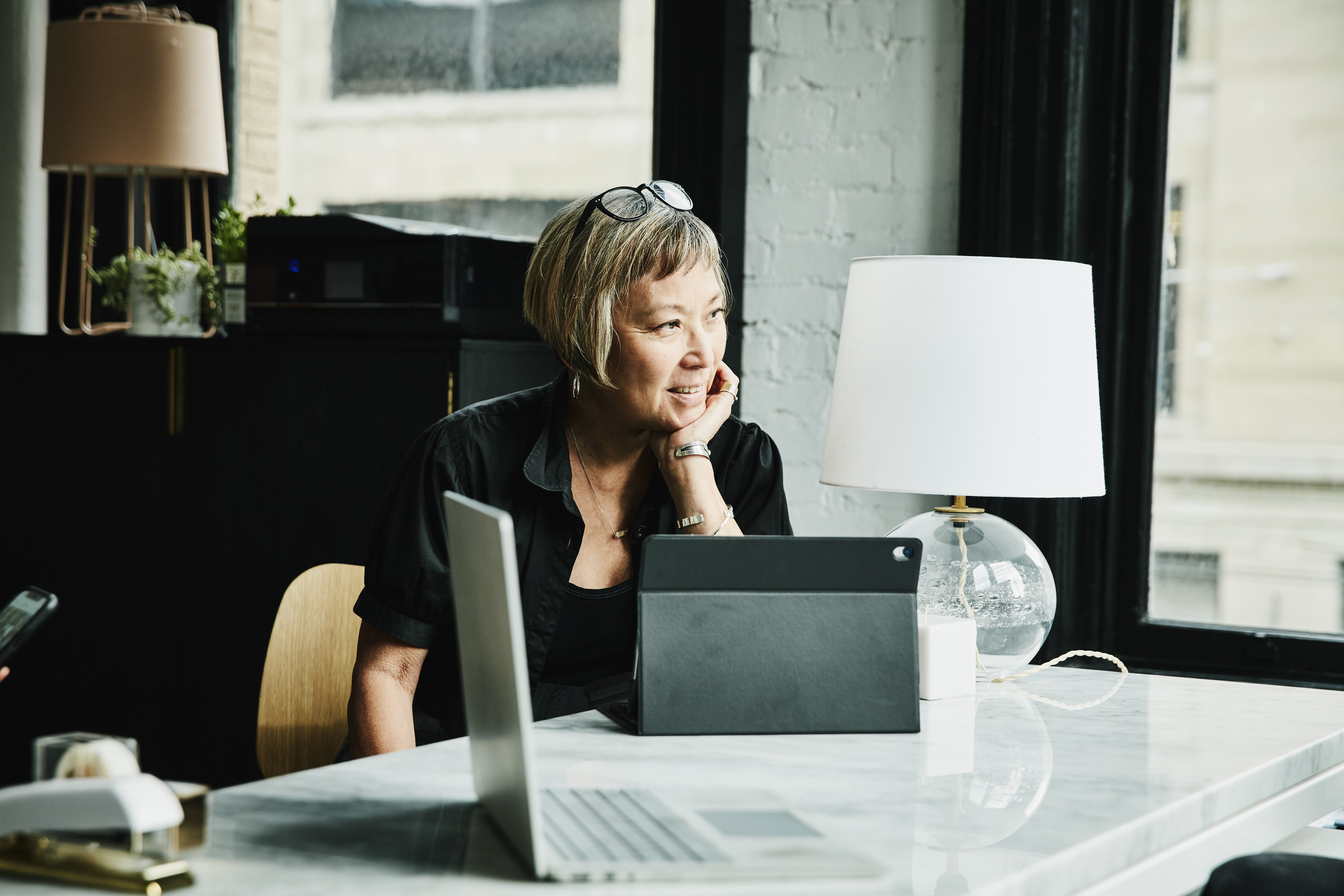 Women working with Laptop