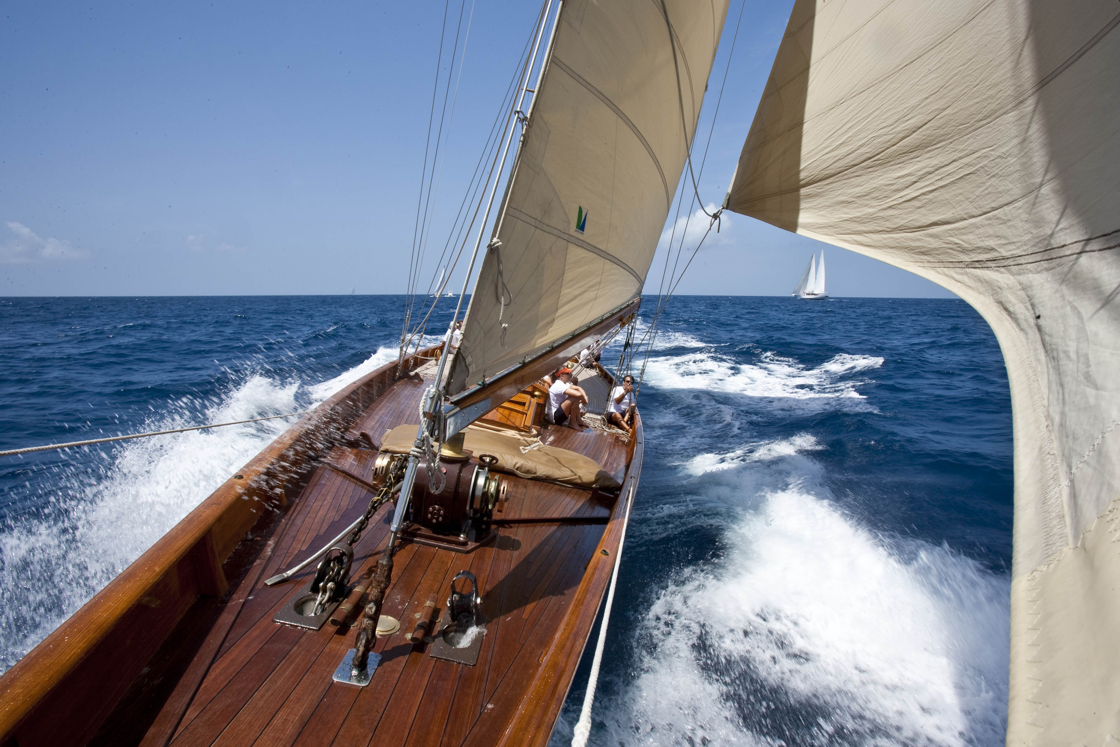 Racing Onboard Classic Yacht