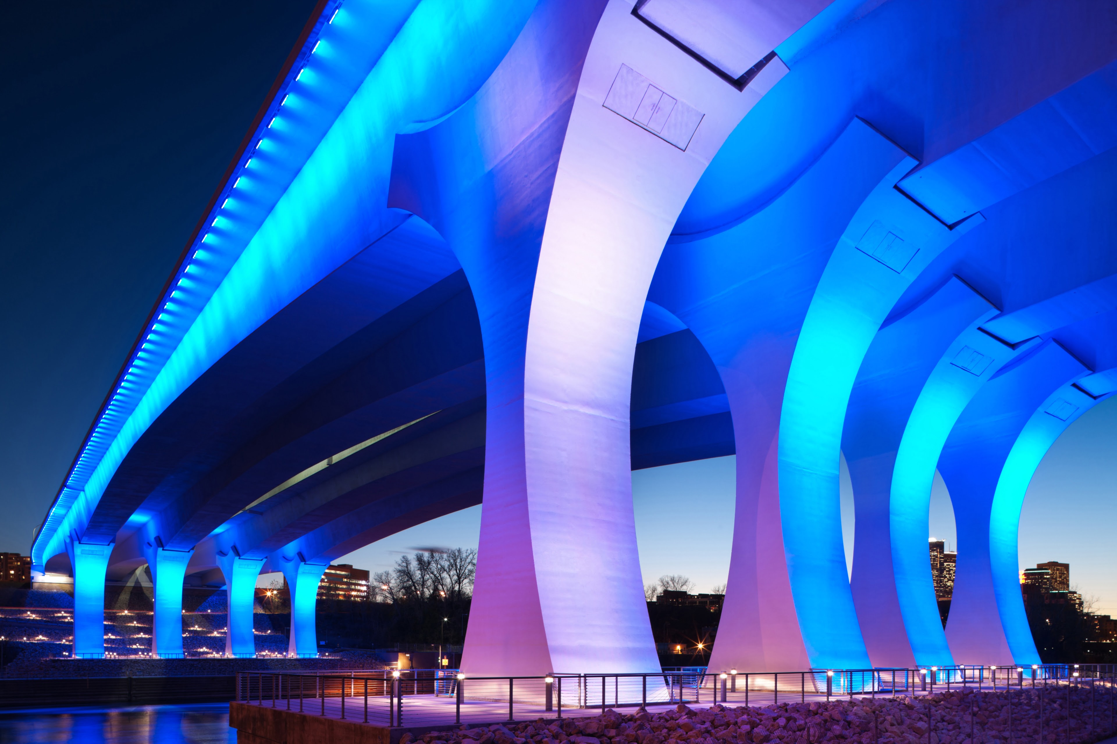 Rebuilt bridge in Minneapolis