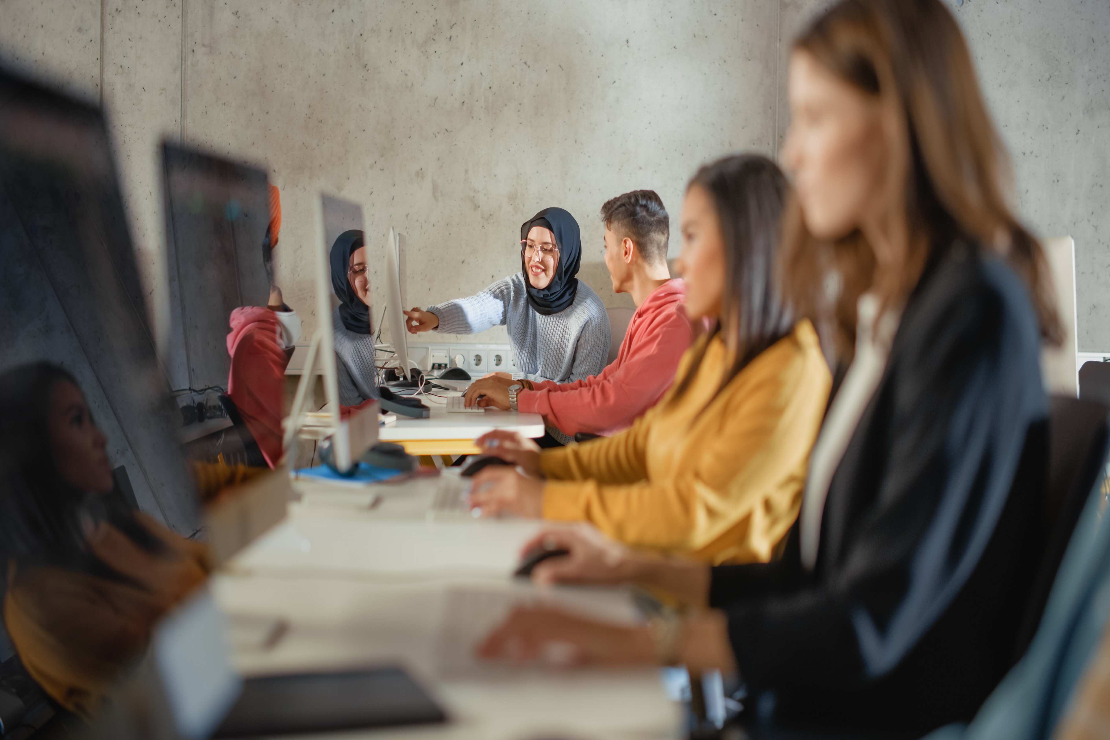 Students Studying in University