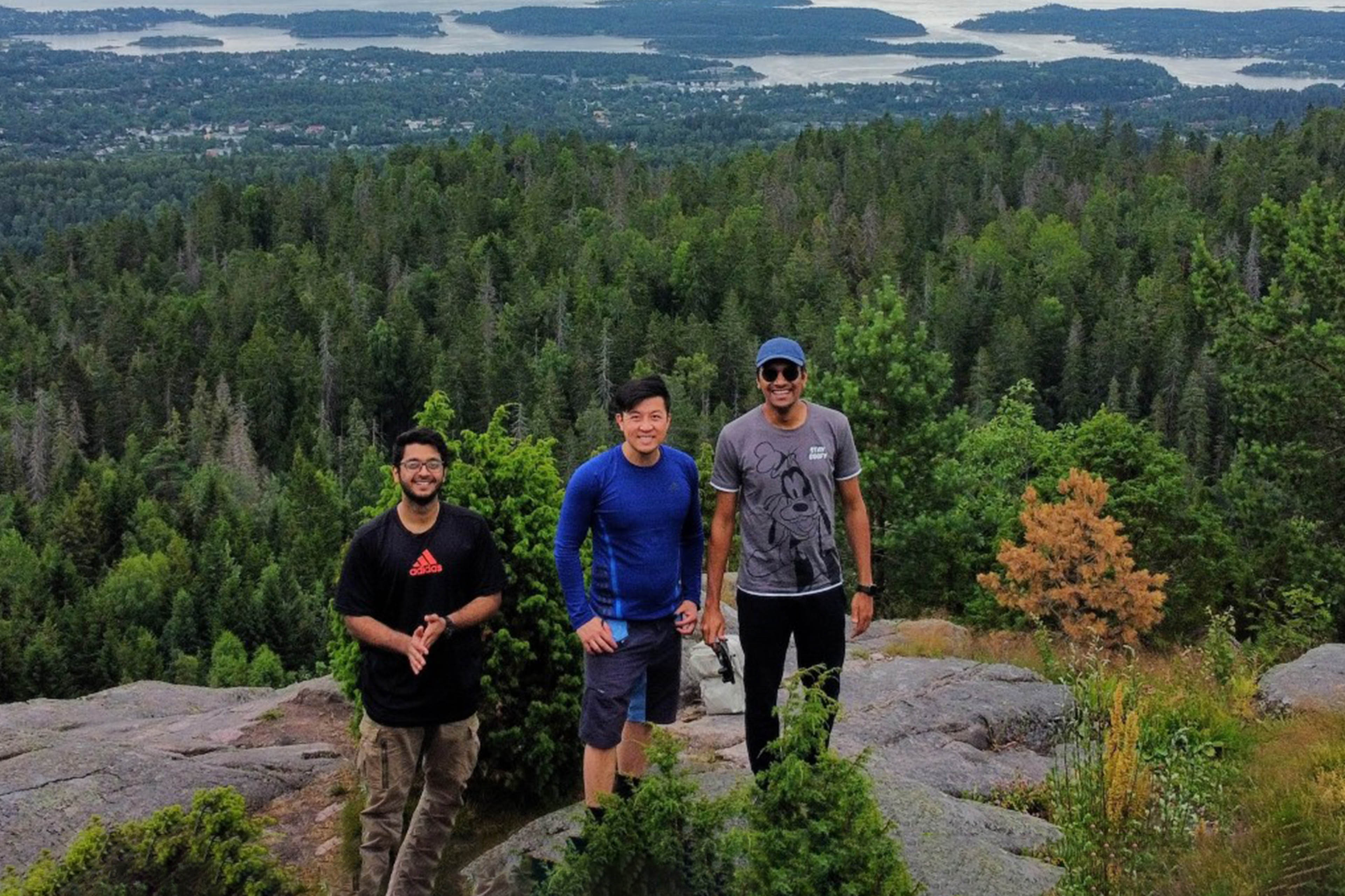 Tony and his friends are on a hike outside Oslo