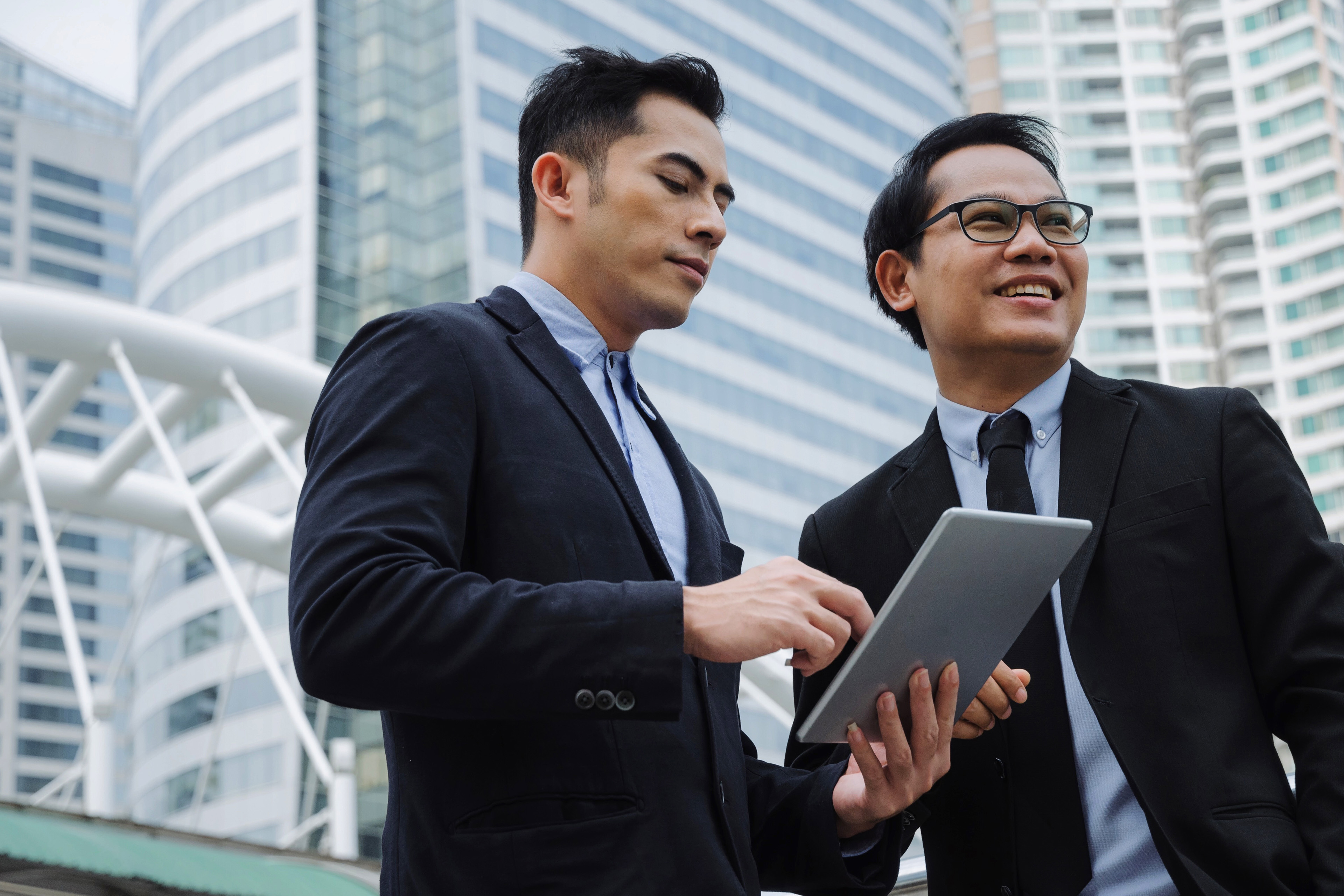 Two young business men